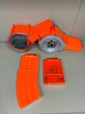 NERF N-Strike Elite Magazine Lot - 25 Dart Drum, 10 Round Banana, 6 Round Clip